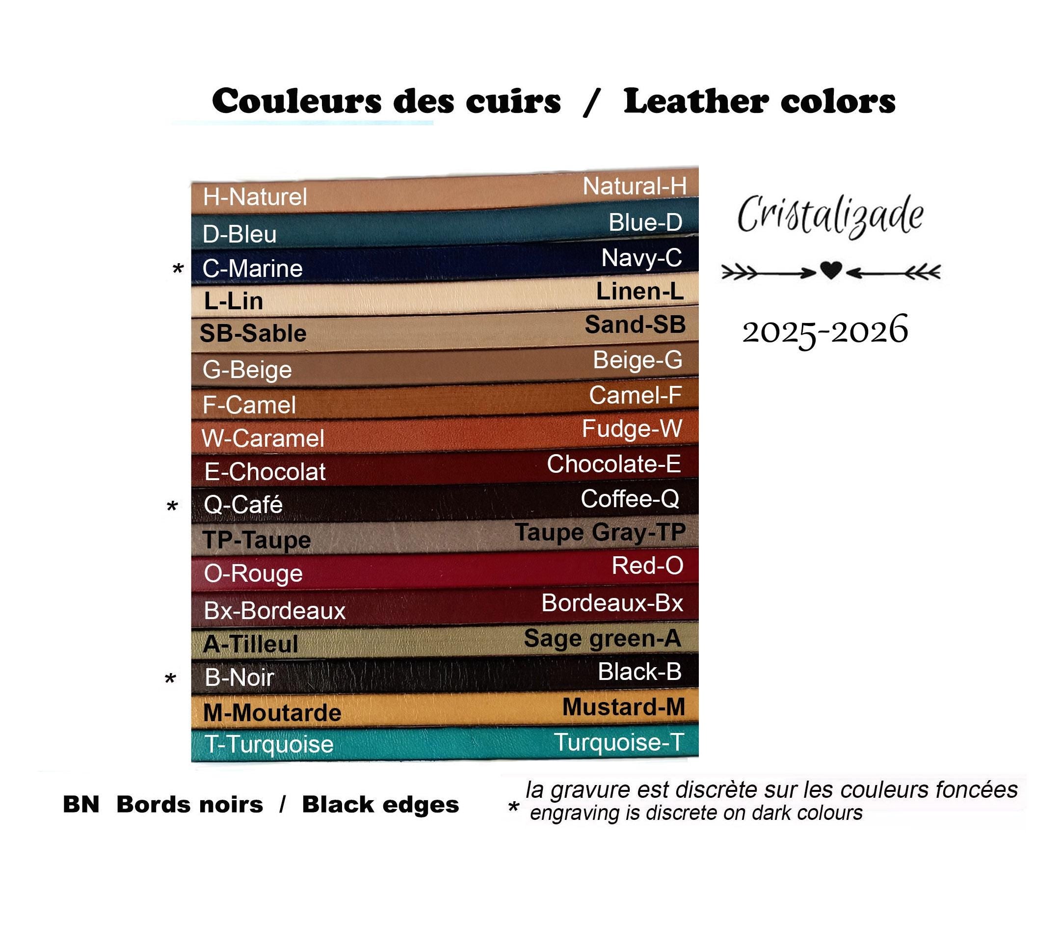 Bracelet homme cuir gravé ajustable au fermoir acier noir