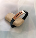 Bracelet croix chrétienne sur cuir couleur au choix personnalisable