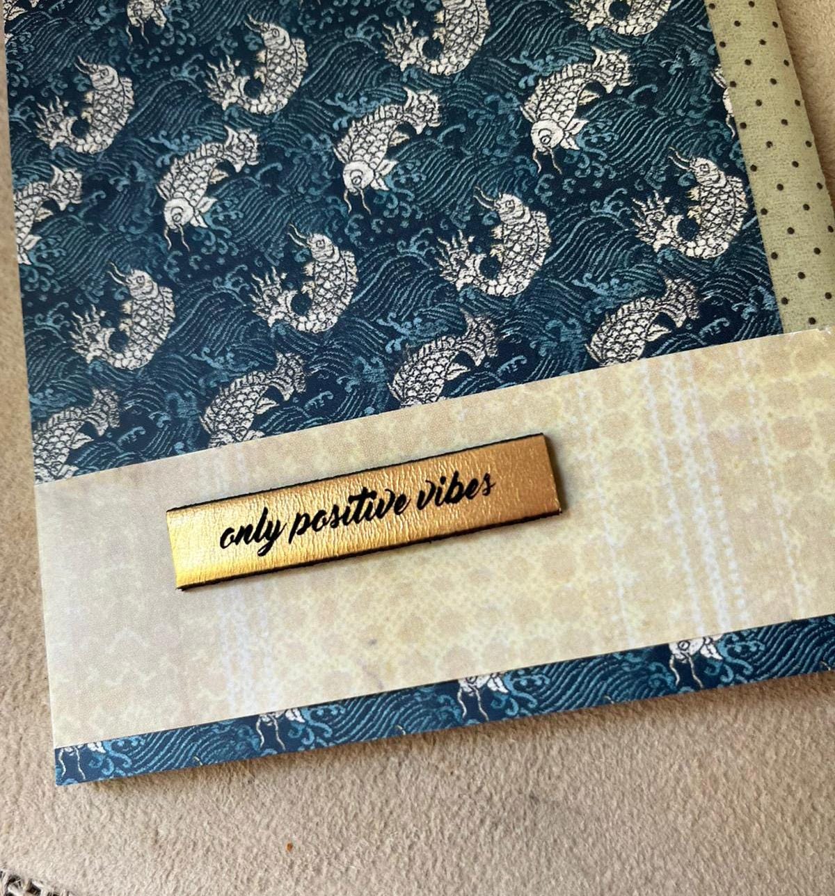 Sticker à carnet en cuir gravé personnalisé autocollant