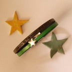 Bracelet Synergie charme au choix et duo de cuirs fins