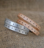 Bracelet cuir Mètre couturière double tour ajustable toutes tailles