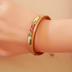 Bracelet ruban Liberty sur cuir au choix