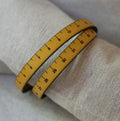 Bracelet cuir Mètre couturière double tour ajustable toutes tailles