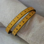 Bracelet cuir Mètre couturière double tour ajustable toutes tailles