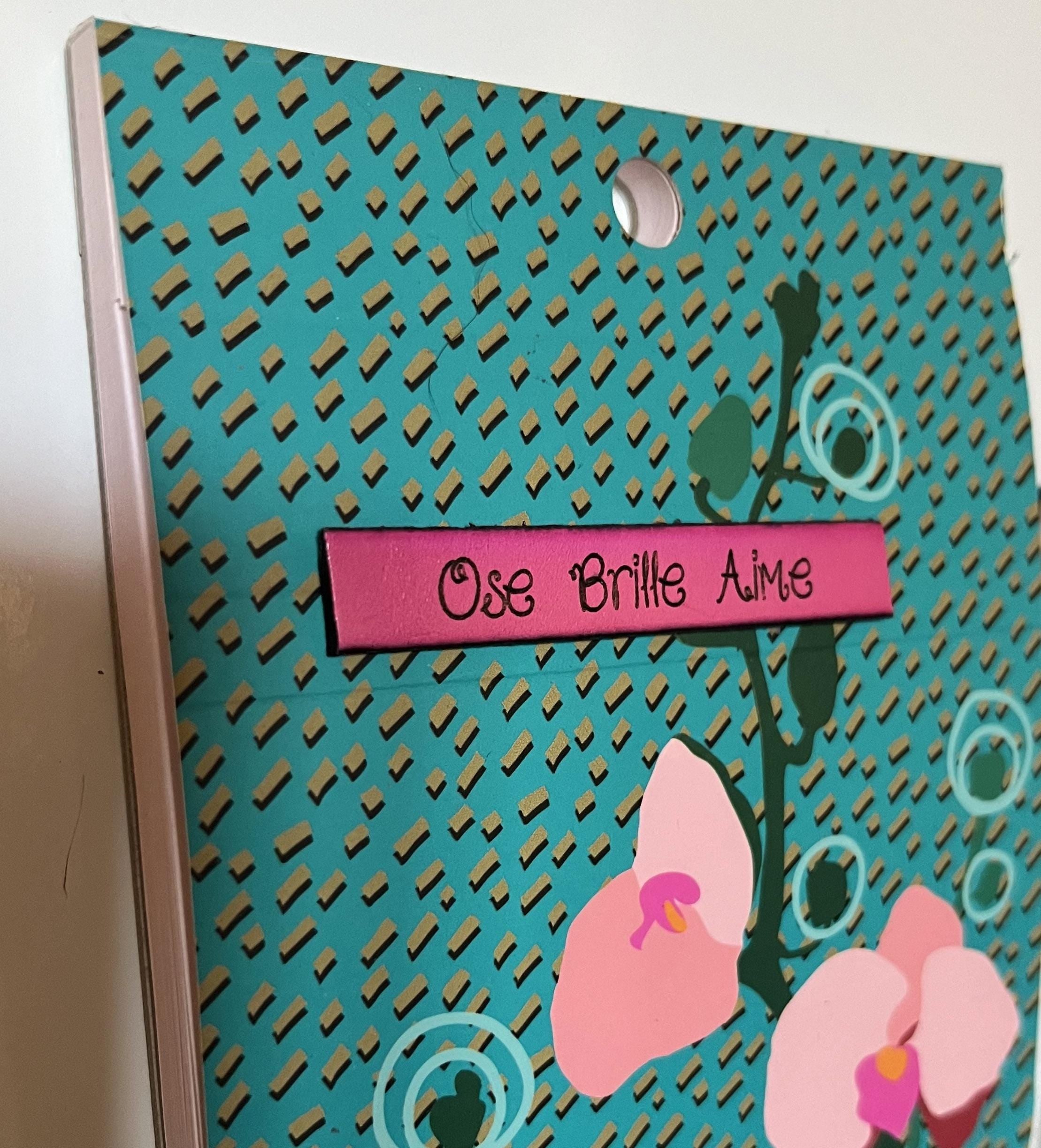 Sticker à carnet en cuir gravé personnalisé autocollant