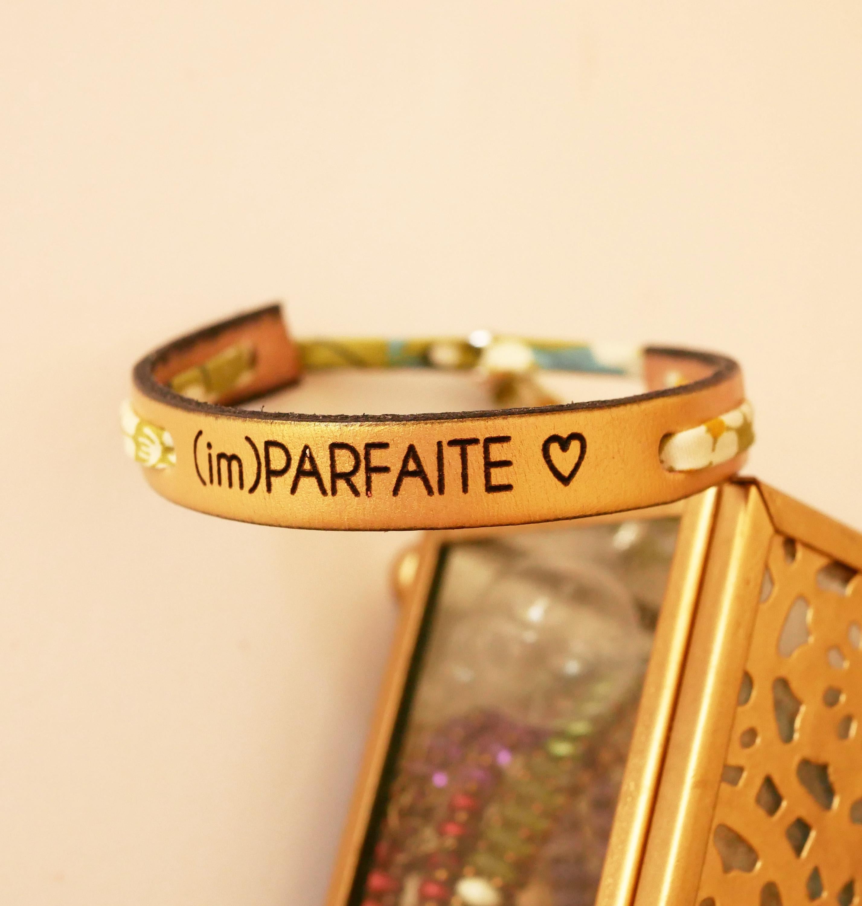 Bracelet Liberty et cuir à personnaliser