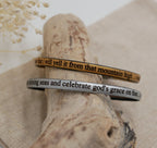 Bracelet chrétien en cuir fin personnalisable