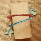 Bracelet chrétien en cuir fin personnalisable