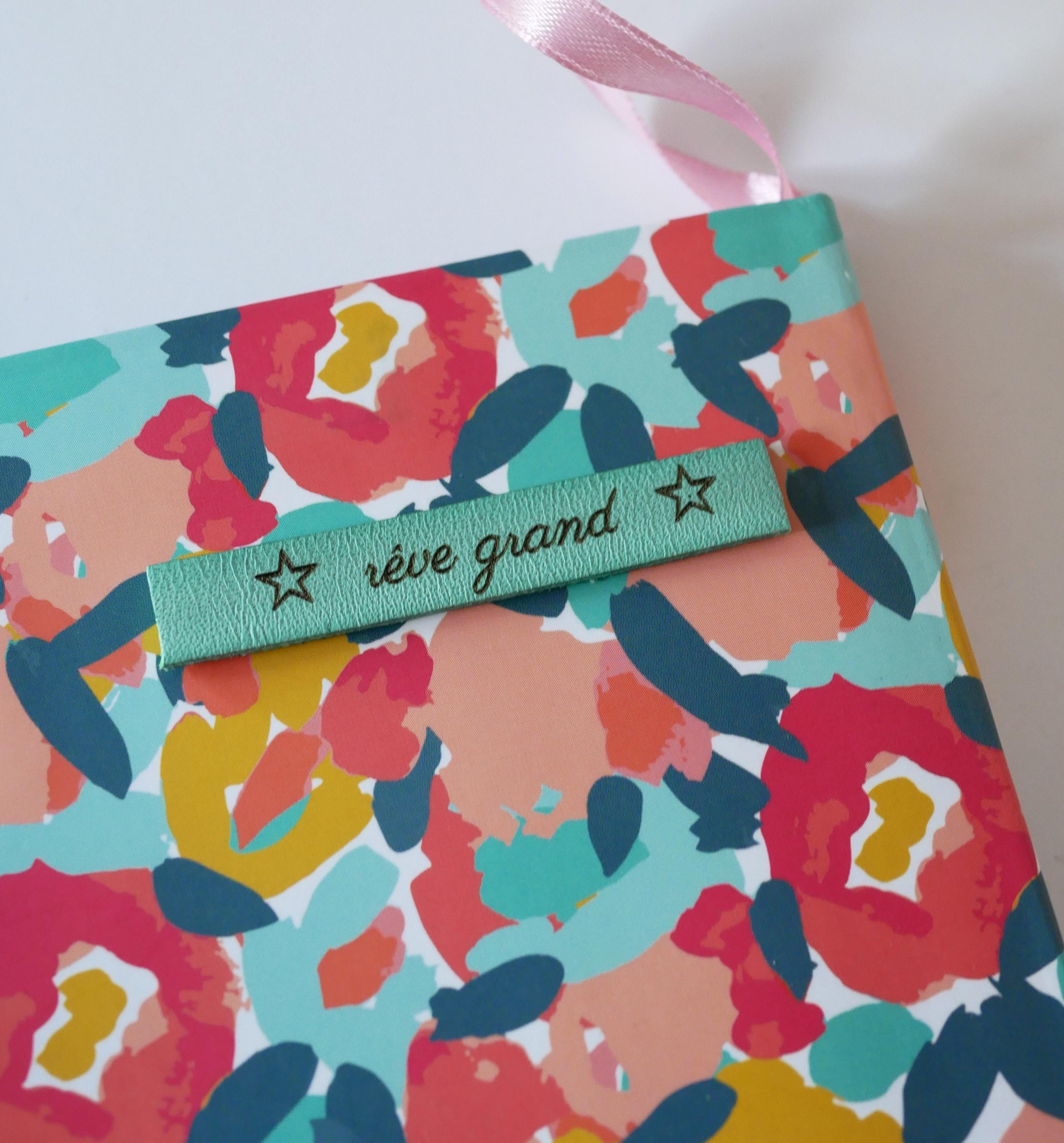 Sticker à carnet en cuir gravé personnalisé autocollant