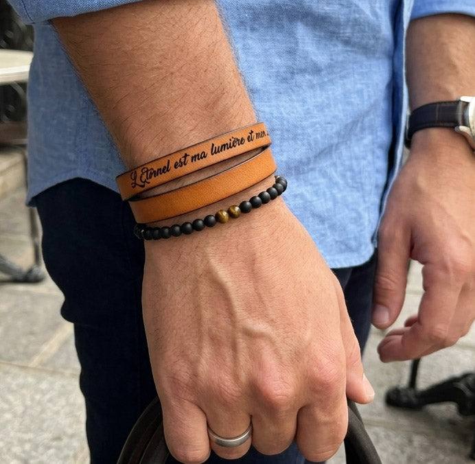 Bracelet Résonance double tour personnalisé