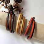 Bracelet mixte 2 cuirs en 2 tours de poignet à personnaliser par gravure