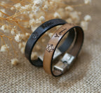 bracelets en cuir pour enfant à personnaliser prénom et dessin, pour garçon et fille