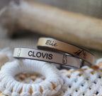 bracelet gravé personnalisable pour enfant en cuir
