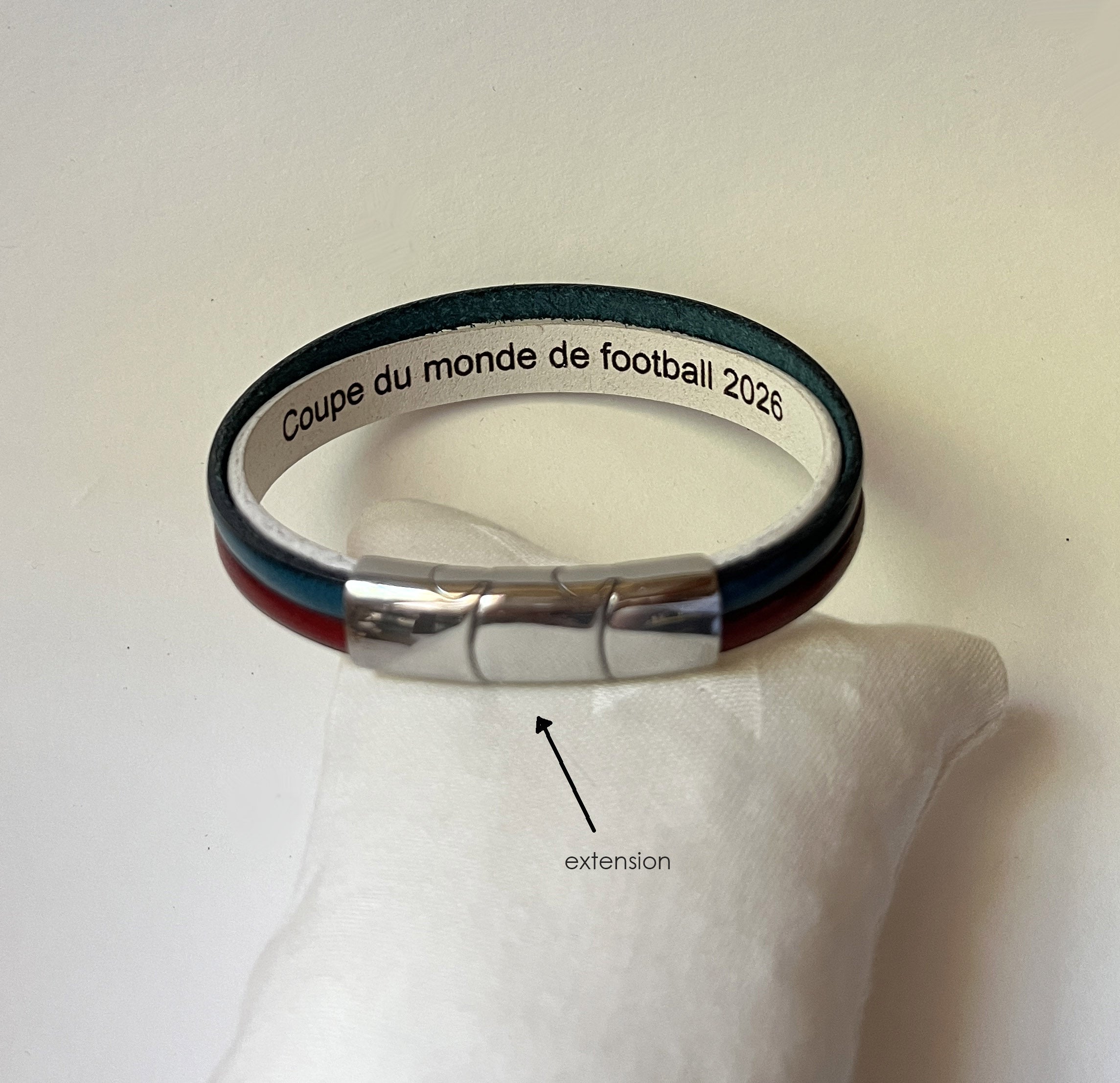 Bracelet France coupe du monde 2026 à personnaliser par gravure