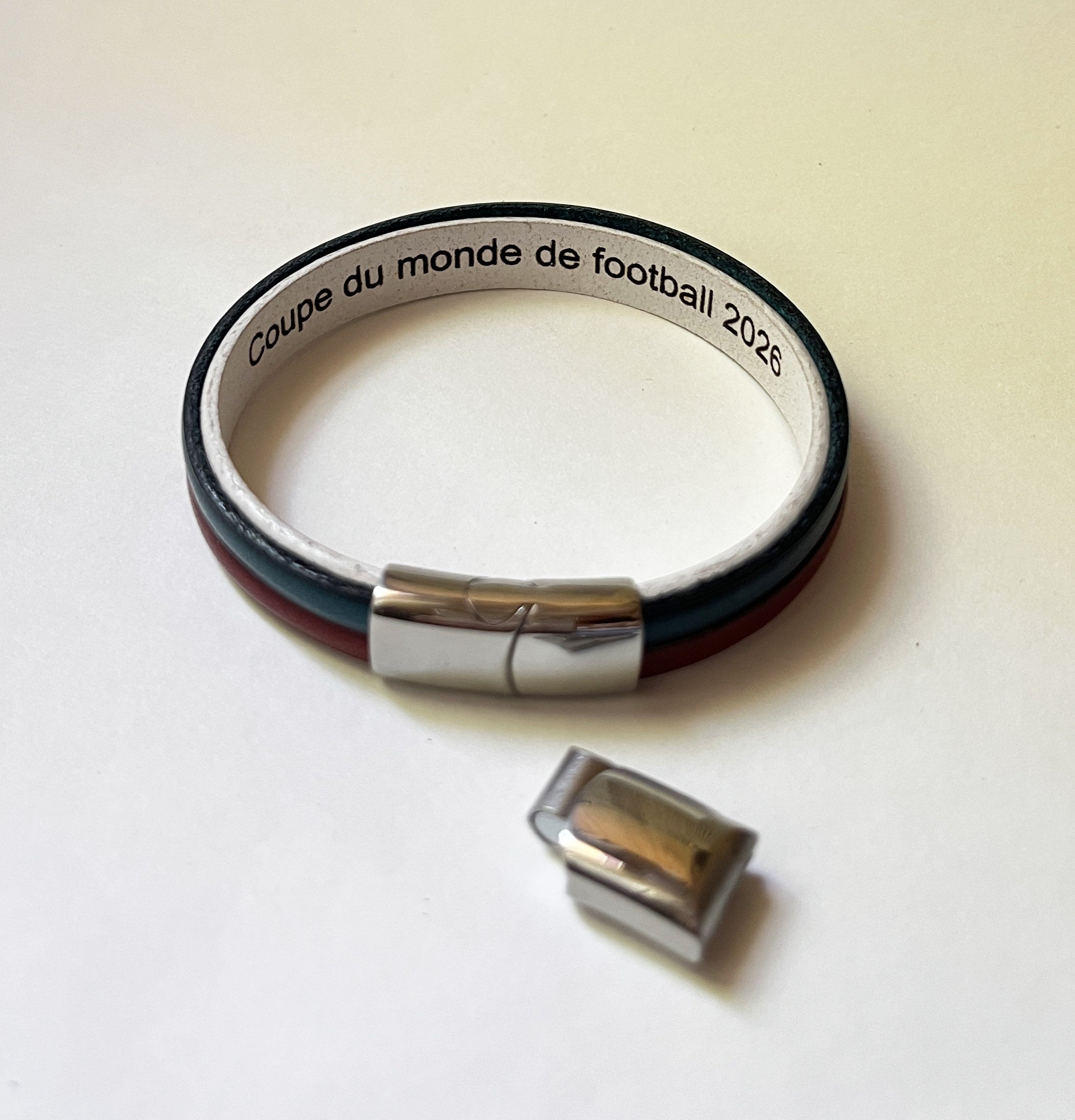 Bracelet France coupe du monde 2026 à personnaliser par gravure
