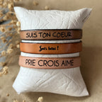 Bracelet homme en cuir personnalisé avec gravure pour papa