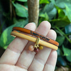 Bracelet Synergie duo de cuirs Automne aux 3 perles