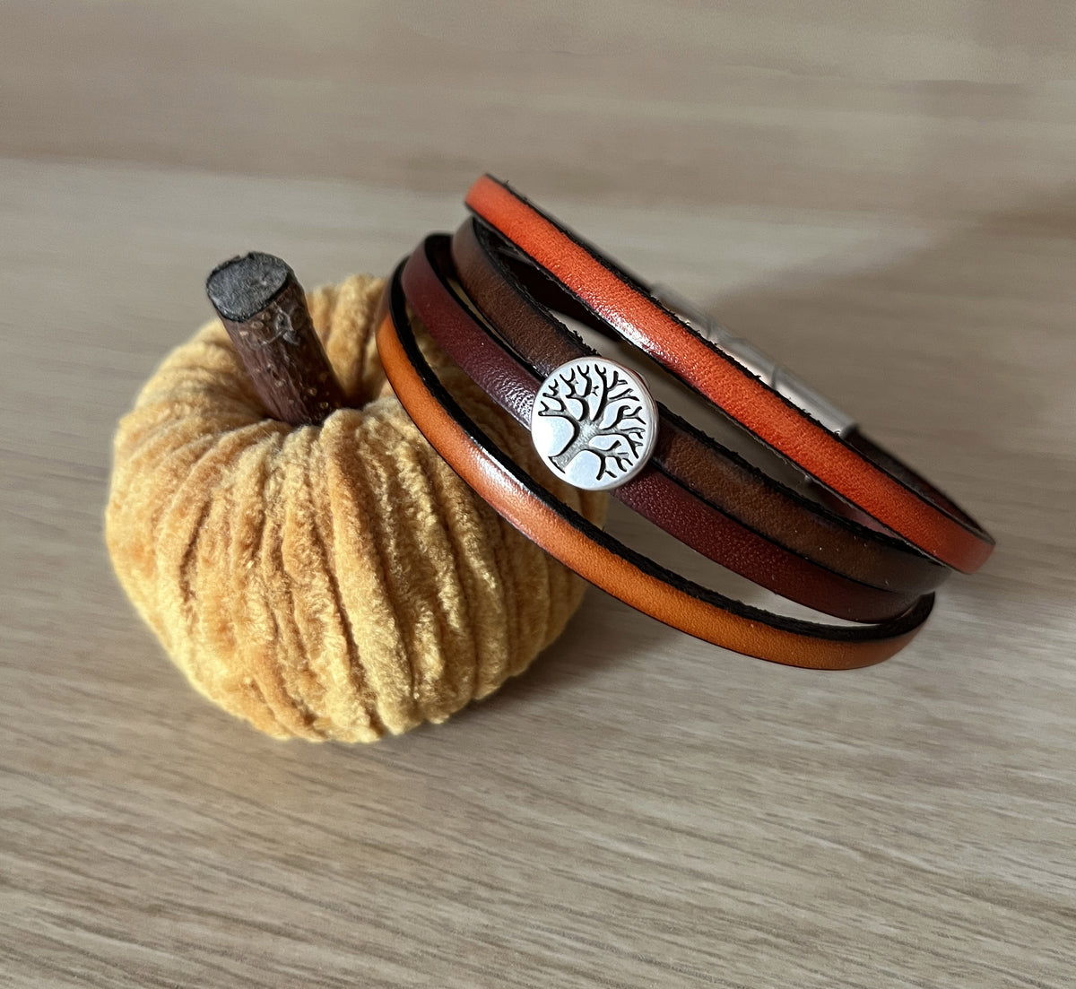bracelet multi cuir homme automne arbre de vie