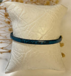 Bracelet chrétien en cuir fin personnalisable