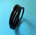 Bracelet multi-cuirs noir multi au fermoir magnétique noir