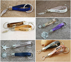 Porte clé cuir personnalisé par gravure avec charme pendentif au choix