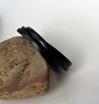 Bracelet multi-cuirs noir multi au fermoir magnétique noir