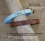 Bracelet femme fermoir doré  personnalisé par gravure en 27 couleurs
