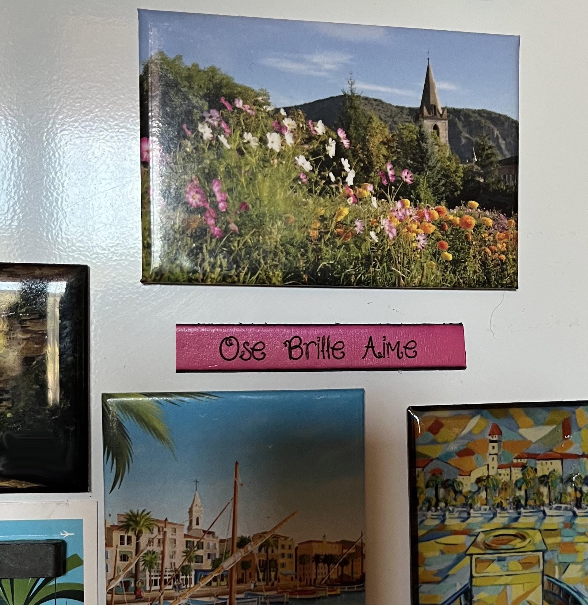 Magnet en cuir personnalisé gravé de votre message