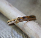 Bracelet Synergie doré Noces de Froment en cuir à graver