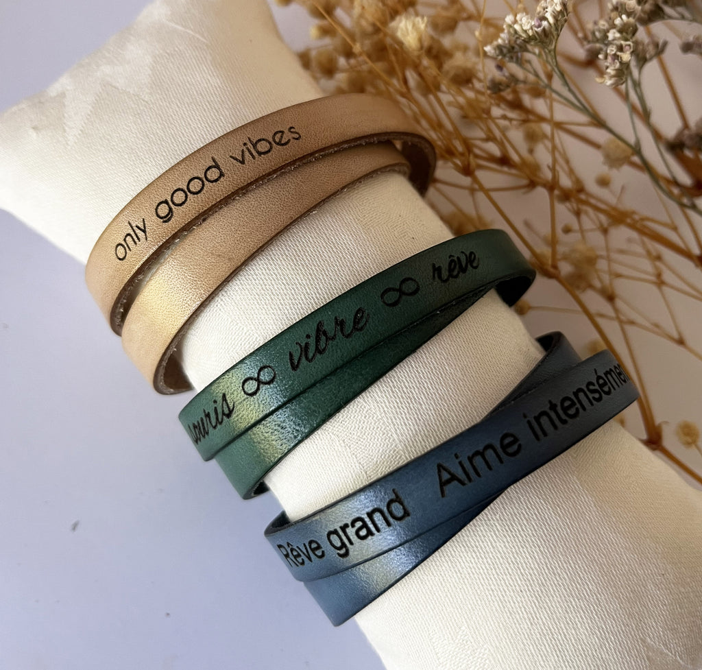 Bracelet Résonance double tour personnalisé