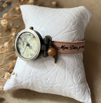 Montre bracelet femme en cuir personnalisable
